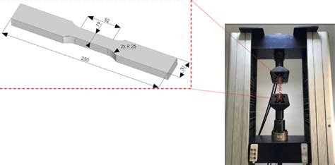 tensile test dimensions